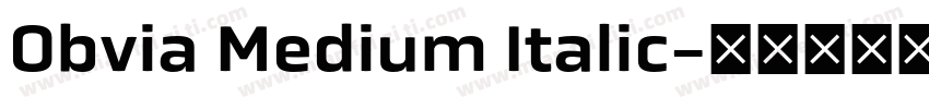 Obvia Medium Italic字体转换